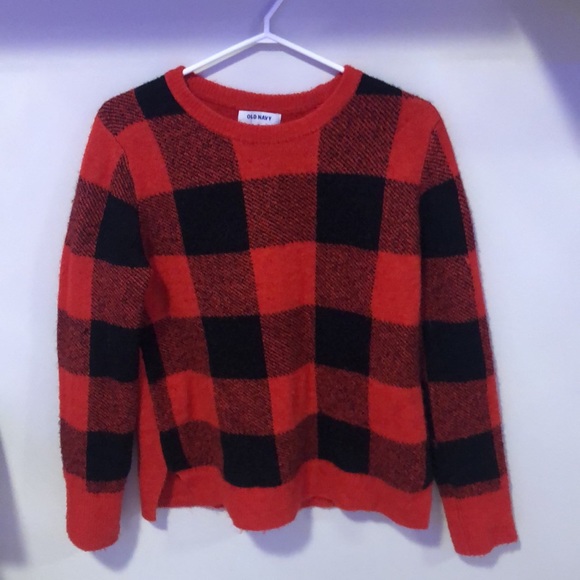 Plaid Red Sweater - Picture 2 of 6